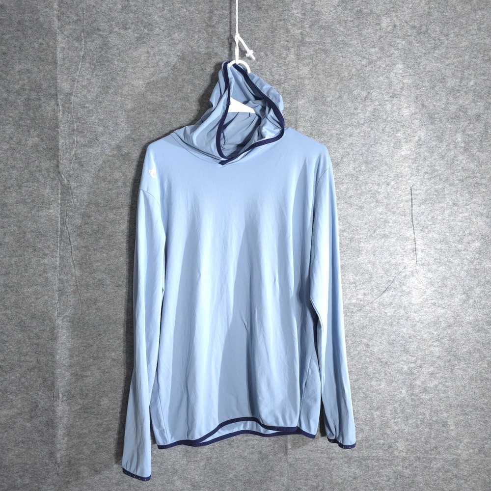 Greyson Corient Performance Hoodie Mens XL Blue Golf Activewear Logo Pullover